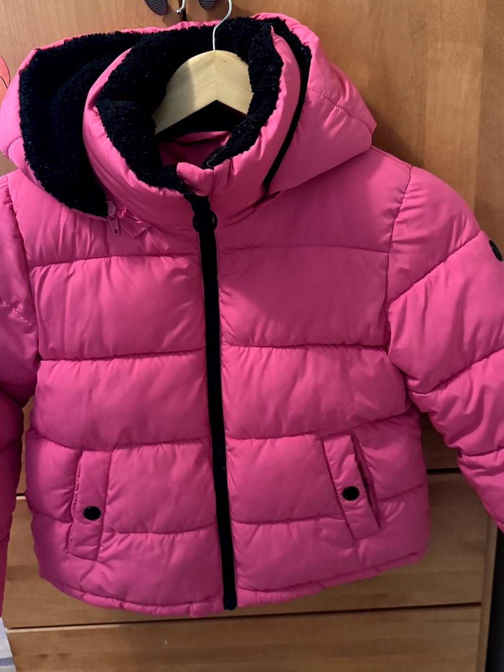 Michael Kors Girls' Hot Pink Hooded Puffer Jacket